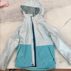 The North Face Girls 3-in-1 Jacket Size 7/8 Blue Teal Fleece Lined